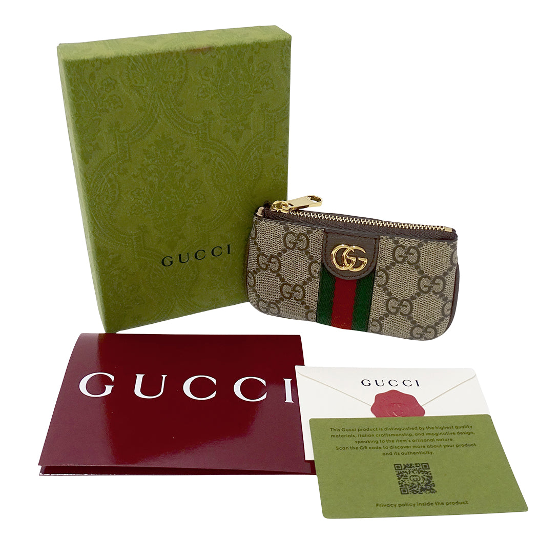 GUCCI グッチ コインケース オフィディア ベージュ ブラウン 671722 GGスプリーム レディース メンズ 【中古】