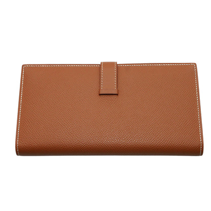 HERMES エルメス ベアンスフレ 長財布 ゴールド ゴールド金具 ヴォーエプソン レディース 【中古】