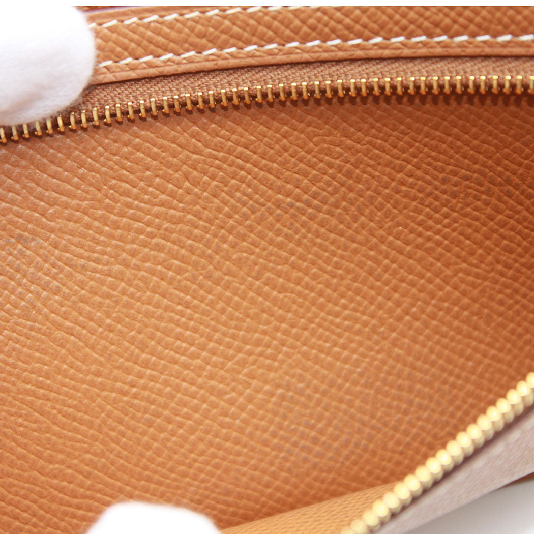HERMES エルメス ベアンスフレ 長財布 ゴールド ゴールド金具 ヴォーエプソン レディース 【中古】