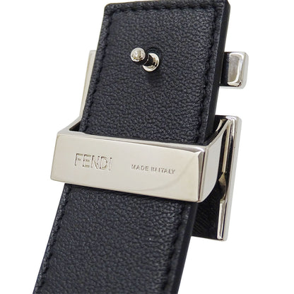 FENDI フェンディ FFスクエアベルト ベルト ブラック レザー メンズ 【中古】