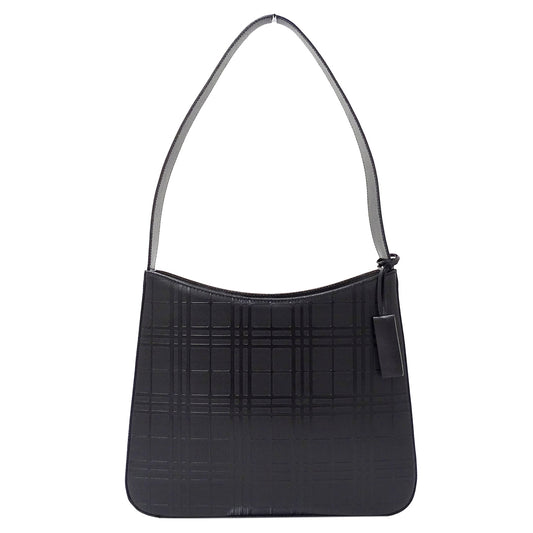 BURBERRY バーバリー ショルダーバッグ ブラック レザー レディース 【中古】