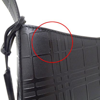 BURBERRY バーバリー ショルダーバッグ ブラック レザー レディース 【中古】