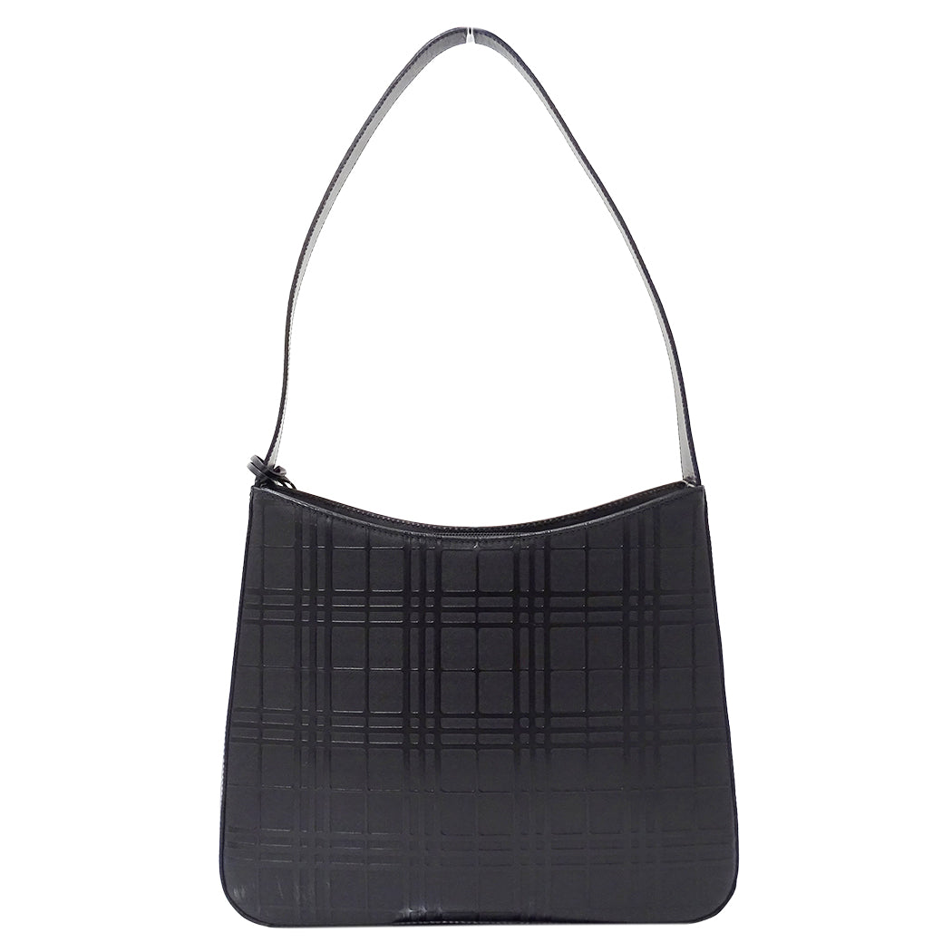 BURBERRY バーバリー ショルダーバッグ ブラック レザー レディース 【中古】