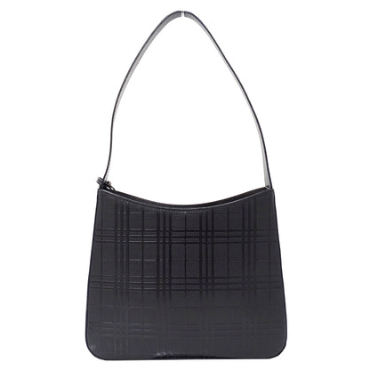 BURBERRY バーバリー ショルダーバッグ ブラック レザー レディース 【中古】