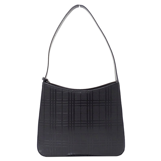 BURBERRY バーバリー ショルダーバッグ ブラック レザー レディース 【中古】