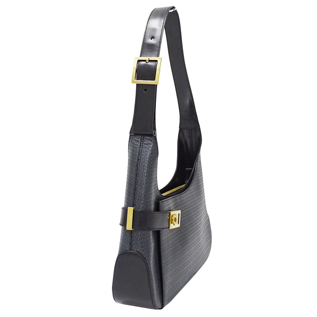 Ferragamo フェラガモ ショルダーバッグ ガンチーニ グレー レザー レディース 【中古】