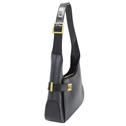 Ferragamo フェラガモ ショルダーバッグ ガンチーニ グレー レザー レディース 【中古】