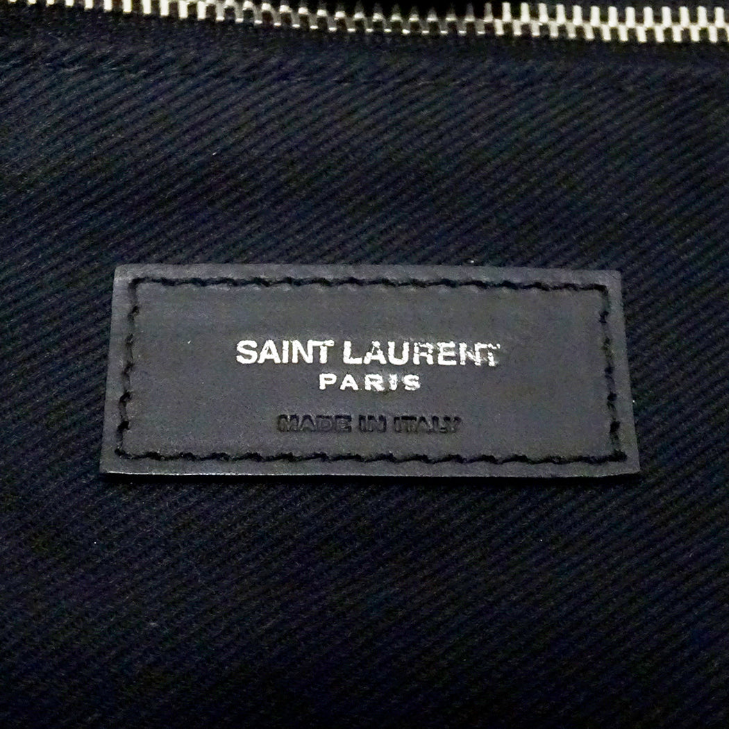 SAINT LAURENT サンローラン トートバッグ ブラック 490793 ラフィア レディース 【中古】