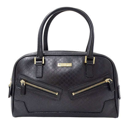 GUCCI グッチ ハンドバッグ マイクログッチシマ ブラック 000・0852 レザー レディース 【中古】