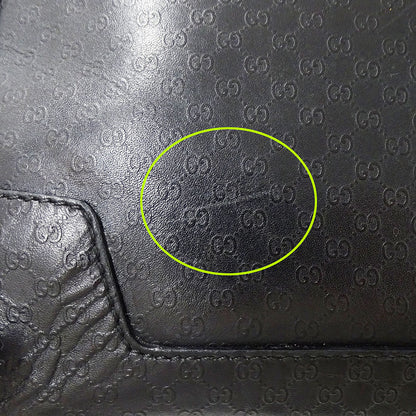GUCCI グッチ ハンドバッグ マイクログッチシマ ブラック 000・0852 レザー レディース 【中古】