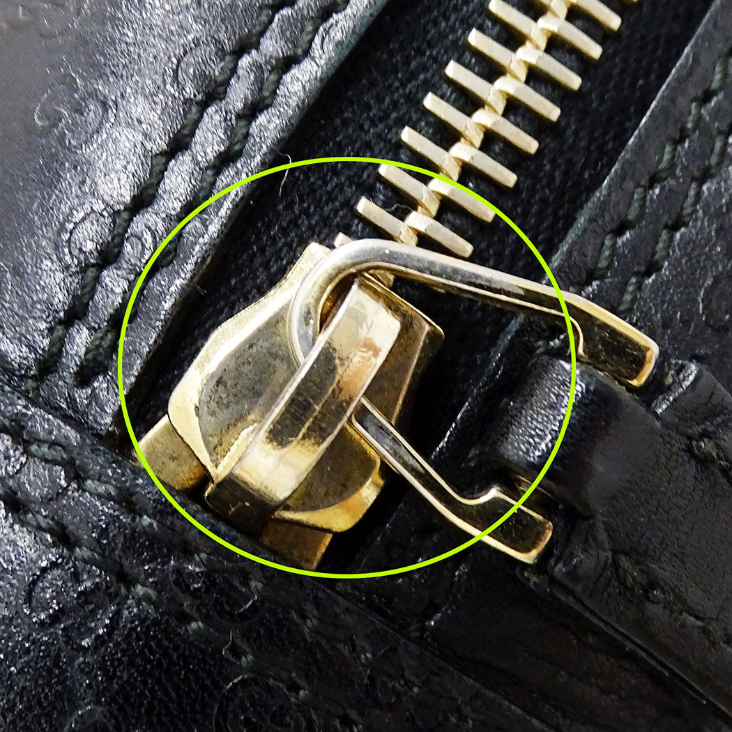 GUCCI グッチ ハンドバッグ マイクログッチシマ ブラック 000・0852 レザー レディース 【中古】