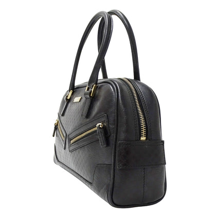 GUCCI グッチ ハンドバッグ マイクログッチシマ ブラック 000・0852 レザー レディース 【中古】