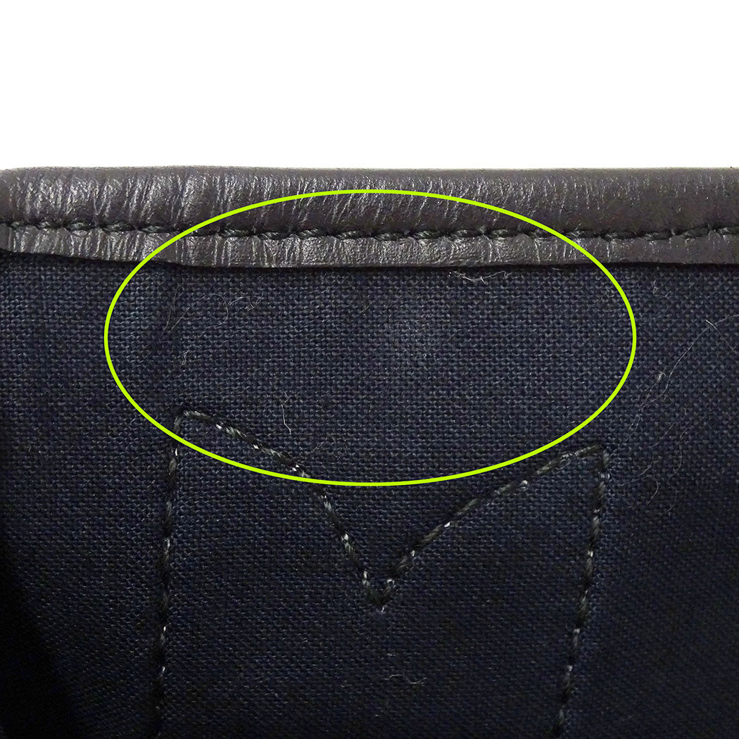 BALENCIAGA バレンシアガ ネイビーカバスS ハンドバッグ アイボリー ブラック 339933 キャンバス レディース 【中古】