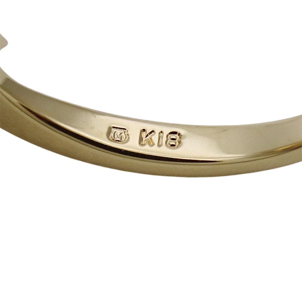 MIKIMOTO ミキモト リング 指輪 K18 パール ダイヤモンド 約11号 レディース 磨き済み【中古】