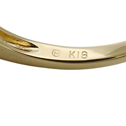 MIKIMOTO ミキモト リング 指輪 K18 パール ダイヤモンド 約10号 レディース 磨き済み【中古】