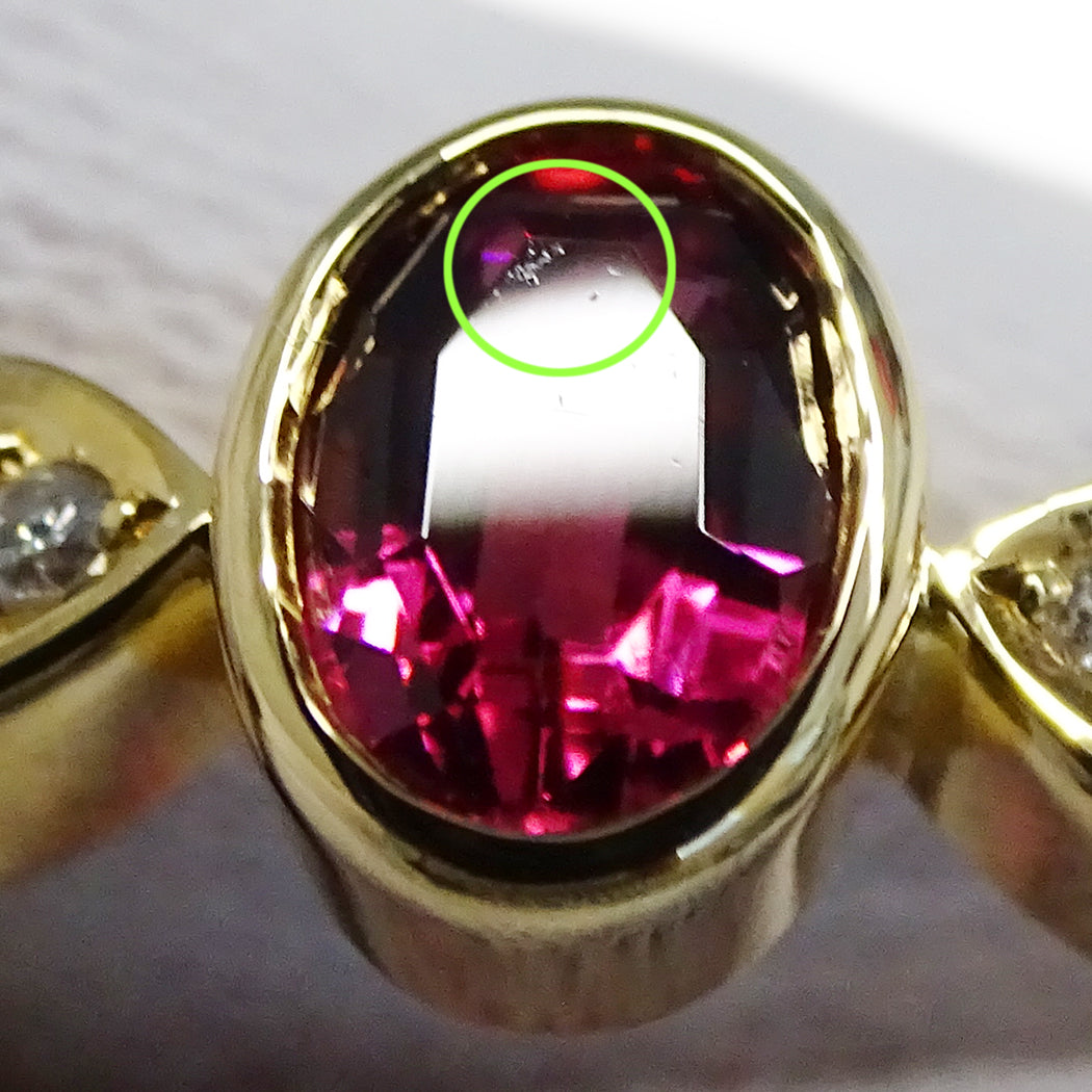 TASAKI タサキ リング 指輪 K18 ピンクトルマリン ダイヤモンド D0.03 約12号 レディース 磨き済み【中古】
