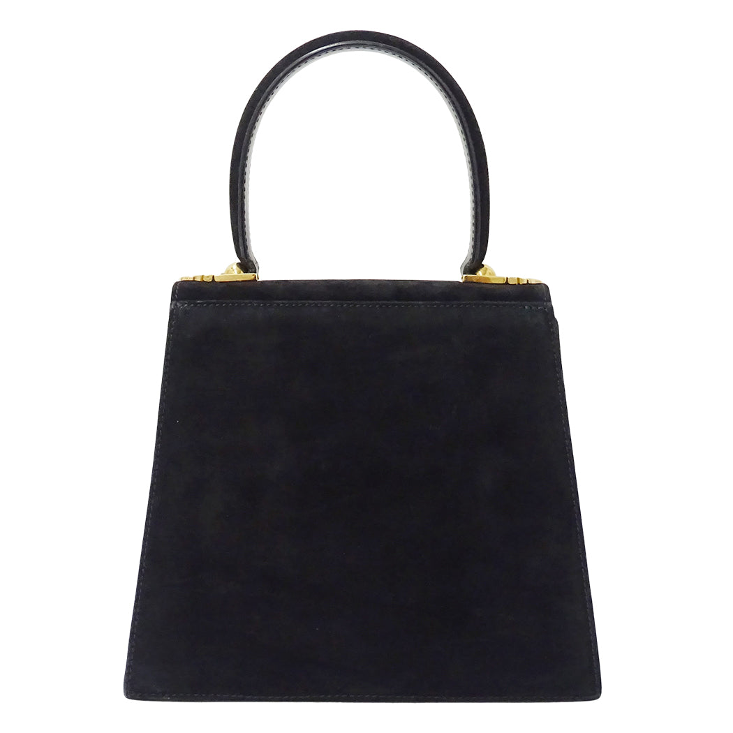 Ferragamo フェラガモ 2wayバッグ ガンチーニ ブラック BX-212193 スエード レディース 【中古】