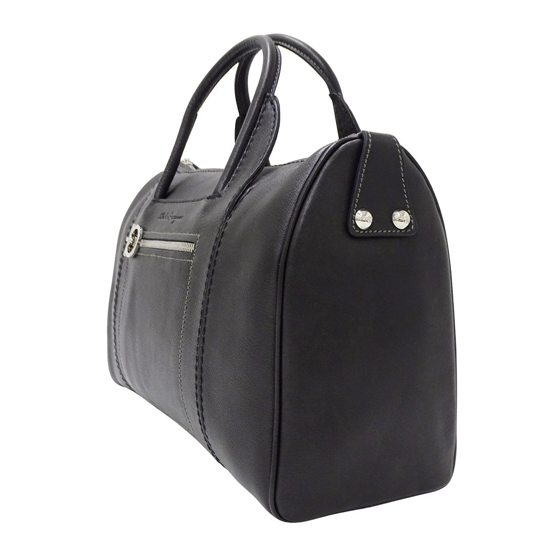 Ferragamo フェラガモ 2wayバッグ ガンチーニ ブラック レザー レディース 【中古】