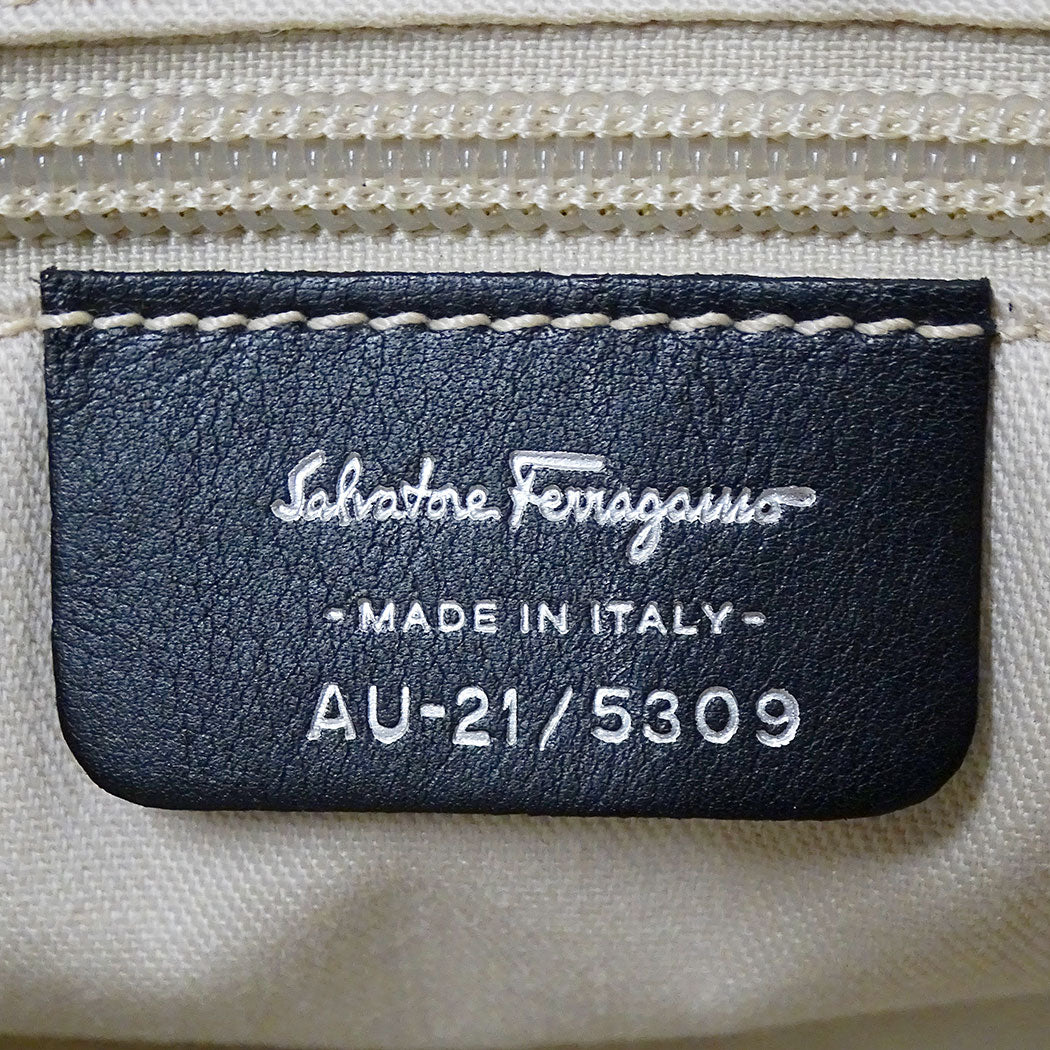 Ferragamo フェラガモ 2wayバッグ ガンチーニ ブラック レザー レディース 【中古】