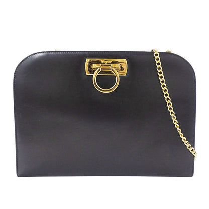 Ferragamo フェラガモ 2wayバッグ ガンチーニ ブラック レザー レディース 【中古】