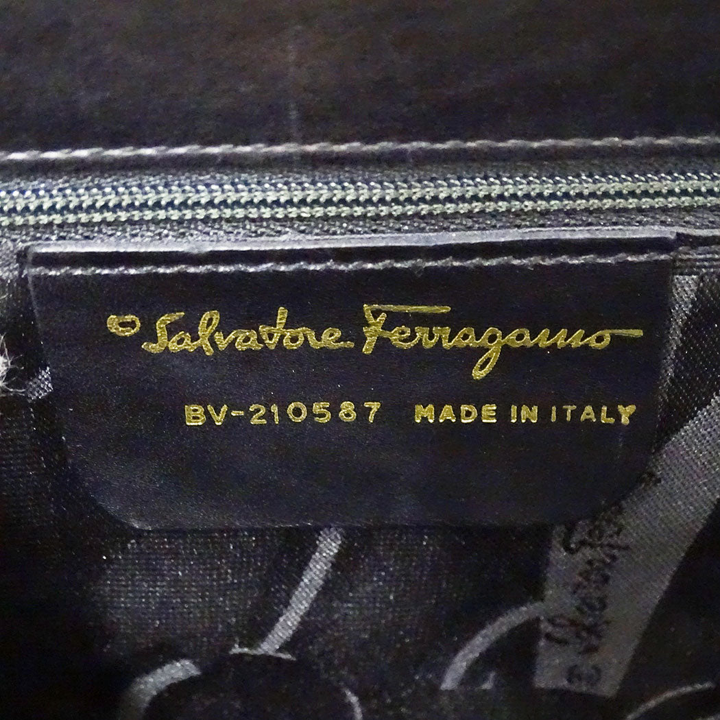 Ferragamo フェラガモ 2wayバッグ ガンチーニ ブラック レザー レディース 【中古】