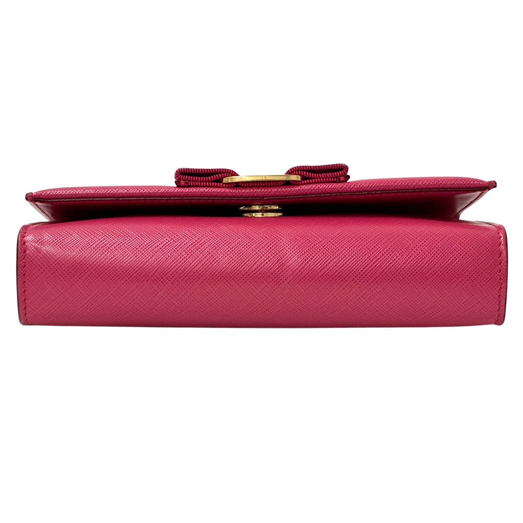 Ferragamo フェラガモ ショルダーバッグ ヴァラリボン ピンク レザー レディース 【中古】