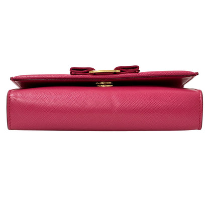 Ferragamo フェラガモ ショルダーバッグ ヴァラリボン ピンク レザー レディース 【中古】