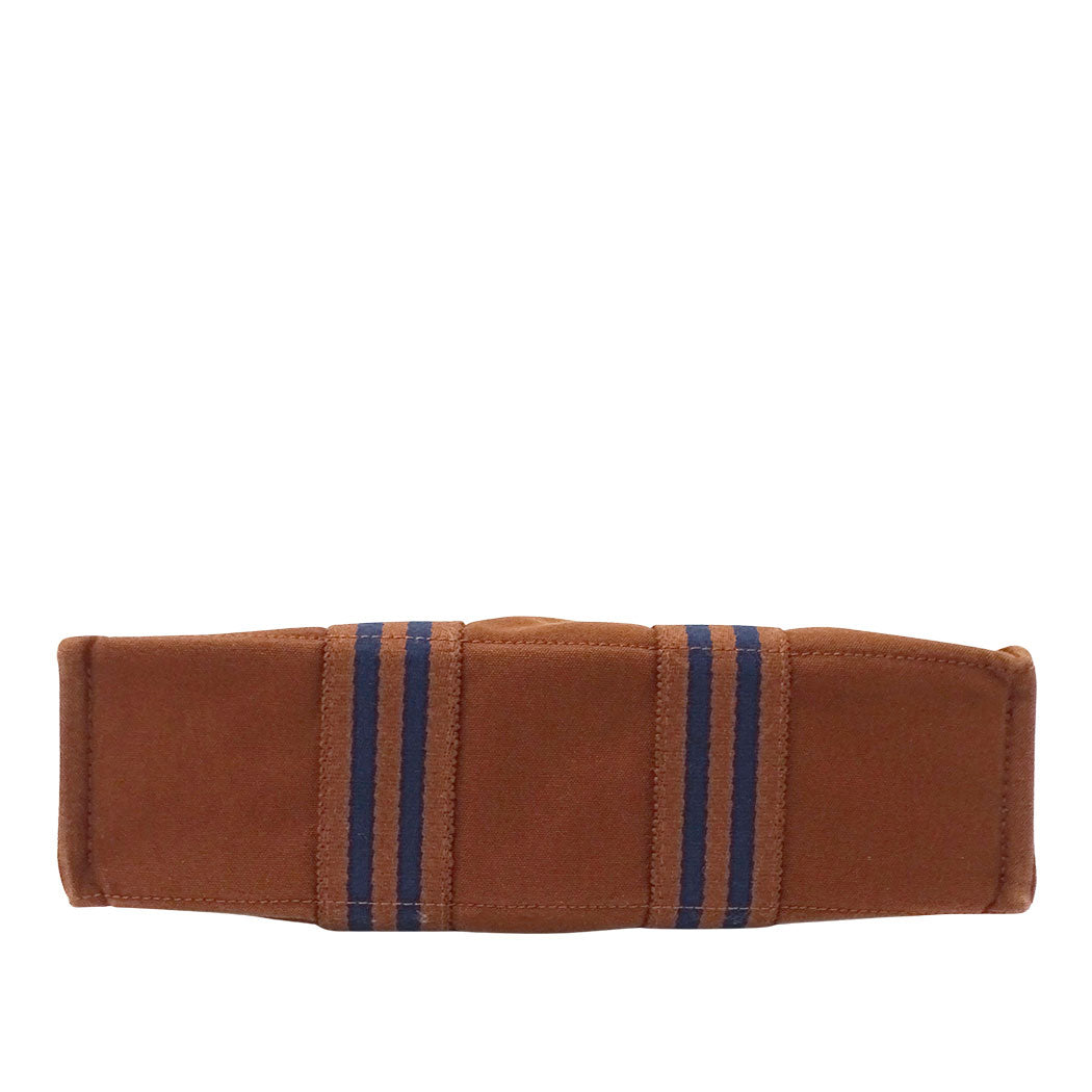 HERMES エルメス フールトゥ トートPM トートバッグ ブラウン シルバー金具 キャンバス レディース メンズ 【中古】