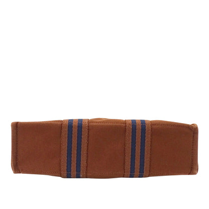 HERMES エルメス フールトゥ トートPM トートバッグ ブラウン シルバー金具 キャンバス レディース メンズ 【中古】