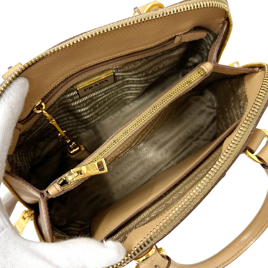 PRADA プラダ プロムナード スモール 2wayバッグ ベージュ BL0838 レディース 【中古】