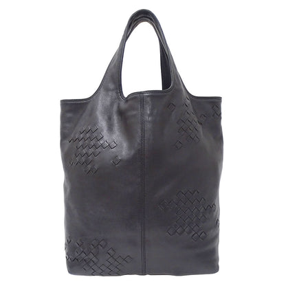 BOTTEGAVENETA ボッテガ・ヴェネタ ハンドバッグ イントレチャート ブラック レザー レディース 【中古】