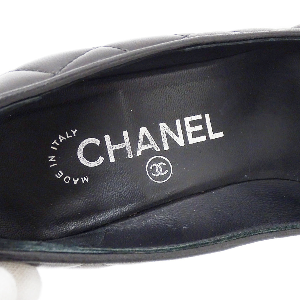 CHANEL シャネル パンプス マトラッセ ブラック レザー レディース 【中古】