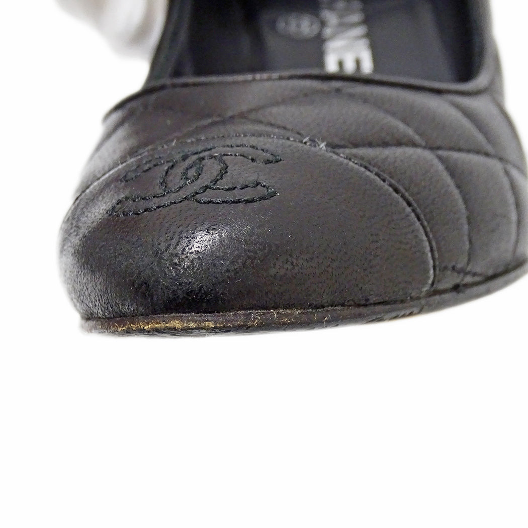 CHANEL シャネル パンプス マトラッセ ブラック レザー レディース 【中古】