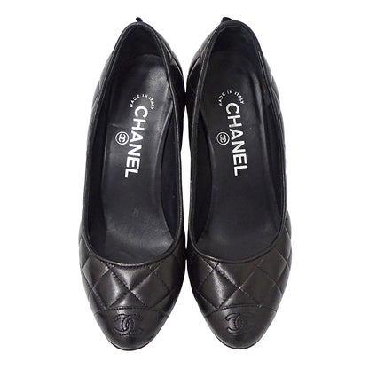 CHANEL シャネル パンプス マトラッセ ブラック レザー レディース 【中古】