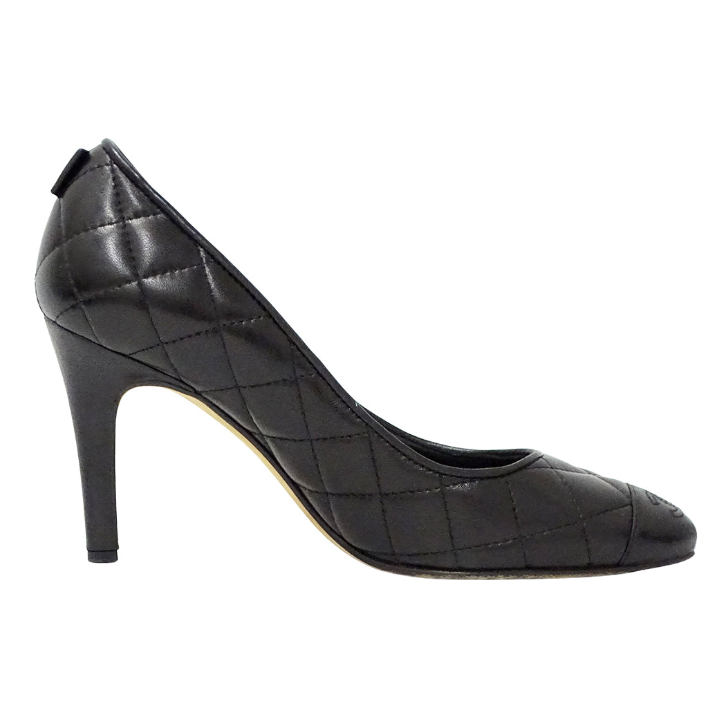 CHANEL シャネル パンプス マトラッセ ブラック レザー レディース 【中古】