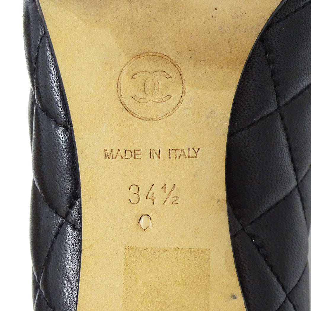 CHANEL シャネル パンプス マトラッセ ブラック レザー レディース 【中古】