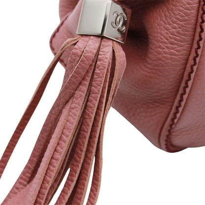 CHANEL シャネル ハンドバッグ ピンク シルバー金具 レザー レディース 【中古】