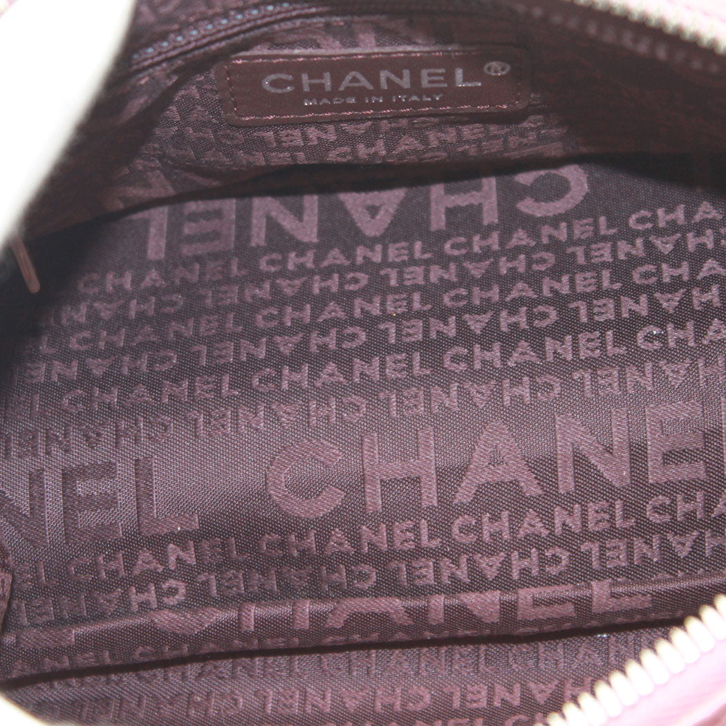 CHANEL シャネル ハンドバッグ ピンク シルバー金具 レザー レディース 【中古】