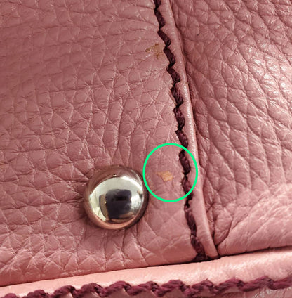 CHANEL シャネル ハンドバッグ ピンク シルバー金具 レザー レディース 【中古】