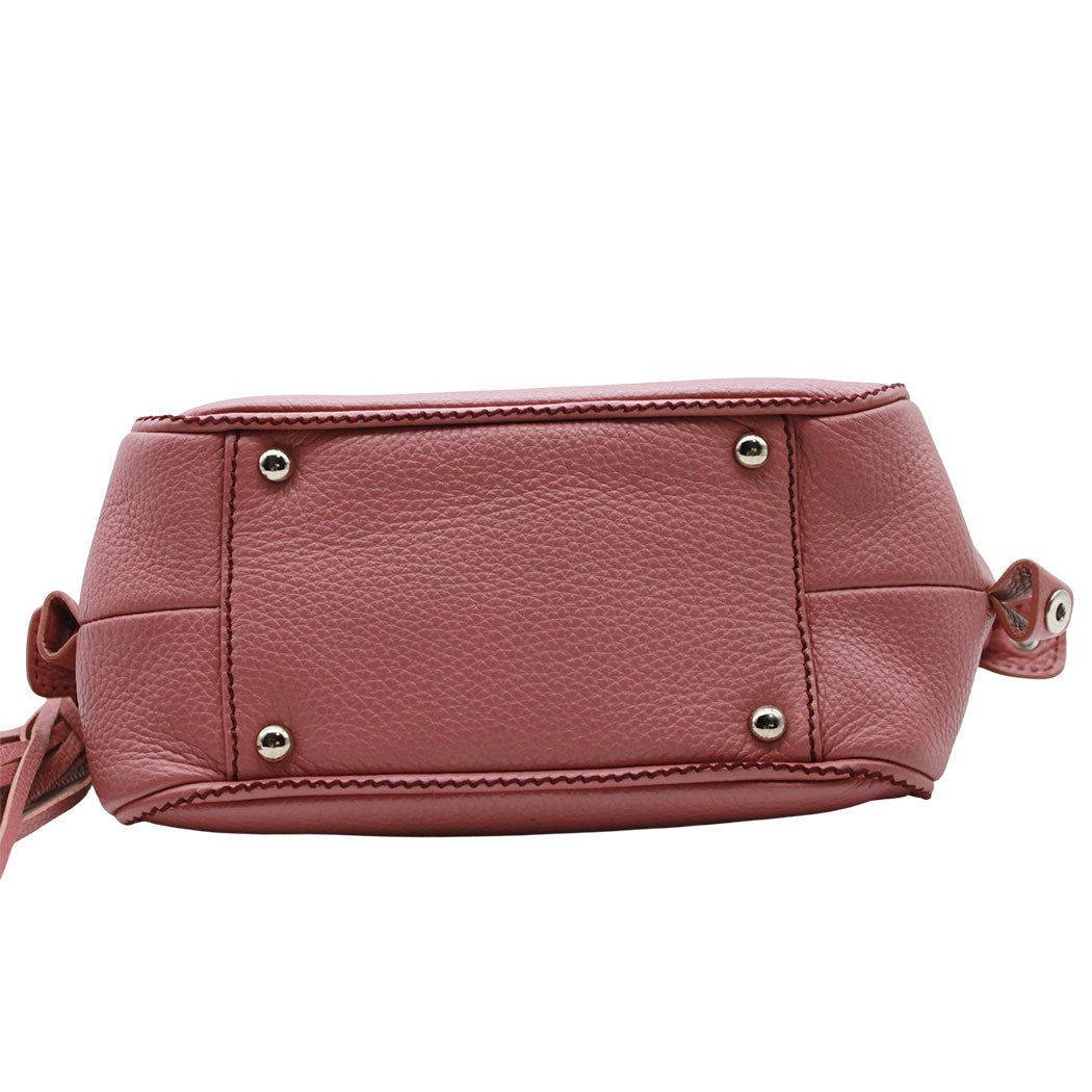 CHANEL シャネル ハンドバッグ ピンク シルバー金具 レザー レディース 【中古】