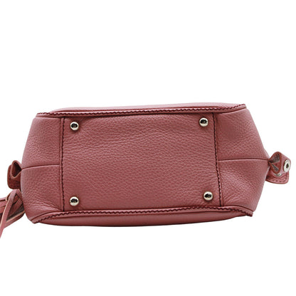 CHANEL シャネル ハンドバッグ ピンク シルバー金具 レザー レディース 【中古】