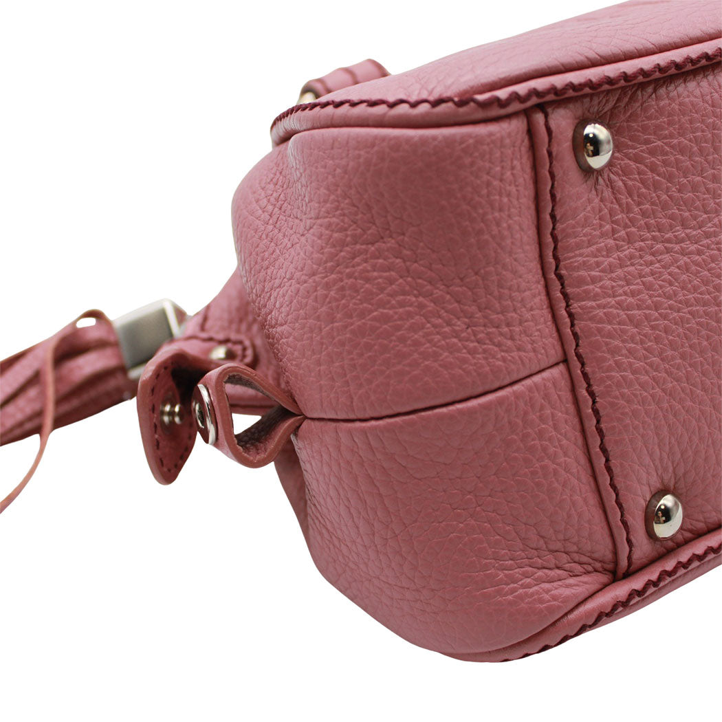 CHANEL シャネル ハンドバッグ ピンク シルバー金具 レザー レディース 【中古】