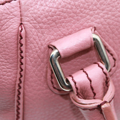 CHANEL シャネル ハンドバッグ ピンク シルバー金具 レザー レディース 【中古】