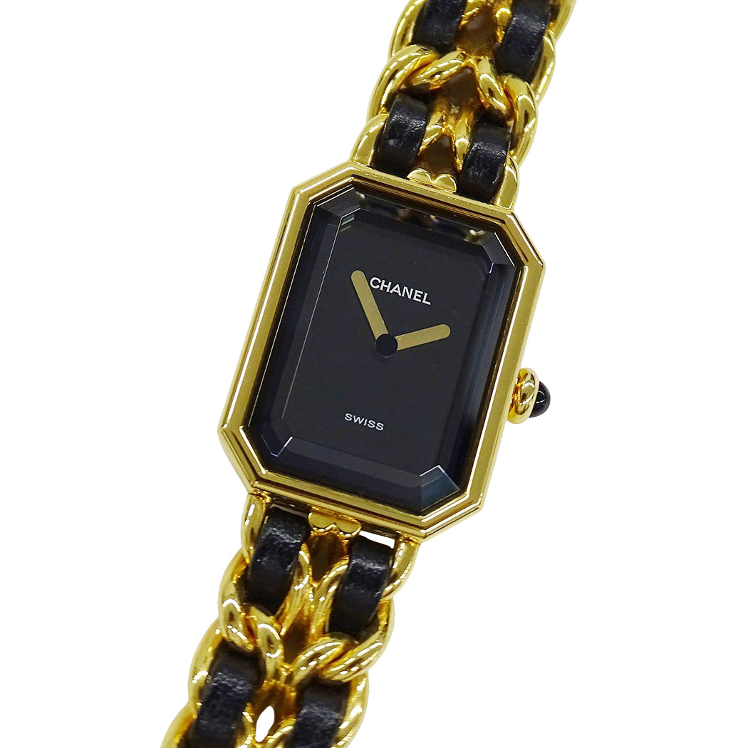 CHANEL シャネル プルミエール H0001 レディース 腕時計 クオーツ QZ GP レザー Mサイズ【中古】