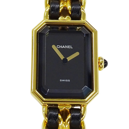CHANEL シャネル プルミエール H0001 レディース 腕時計 クオーツ QZ GP レザー Mサイズ【中古】