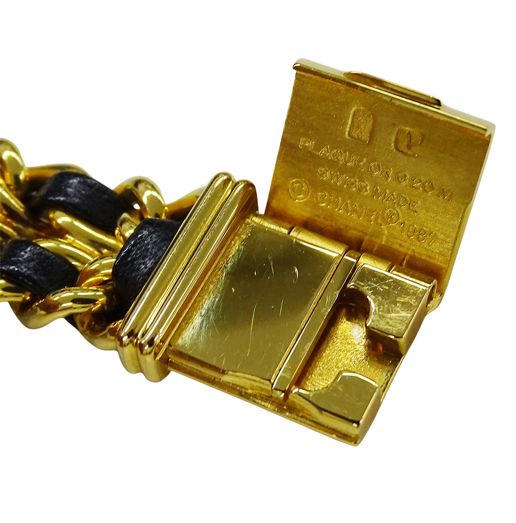 CHANEL シャネル プルミエール H0001 レディース 腕時計 クオーツ QZ GP レザー Mサイズ【中古】
