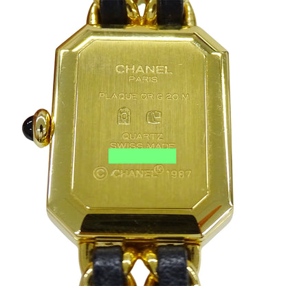 CHANEL シャネル プルミエール H0001 レディース 腕時計 クオーツ QZ GP レザー Mサイズ【中古】