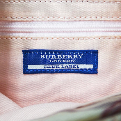 BURBERRY BLUE LABEL バーバリーブルーレーベル ショルダーバッグ ホワイト レッド キャンバス レディース 【中古】