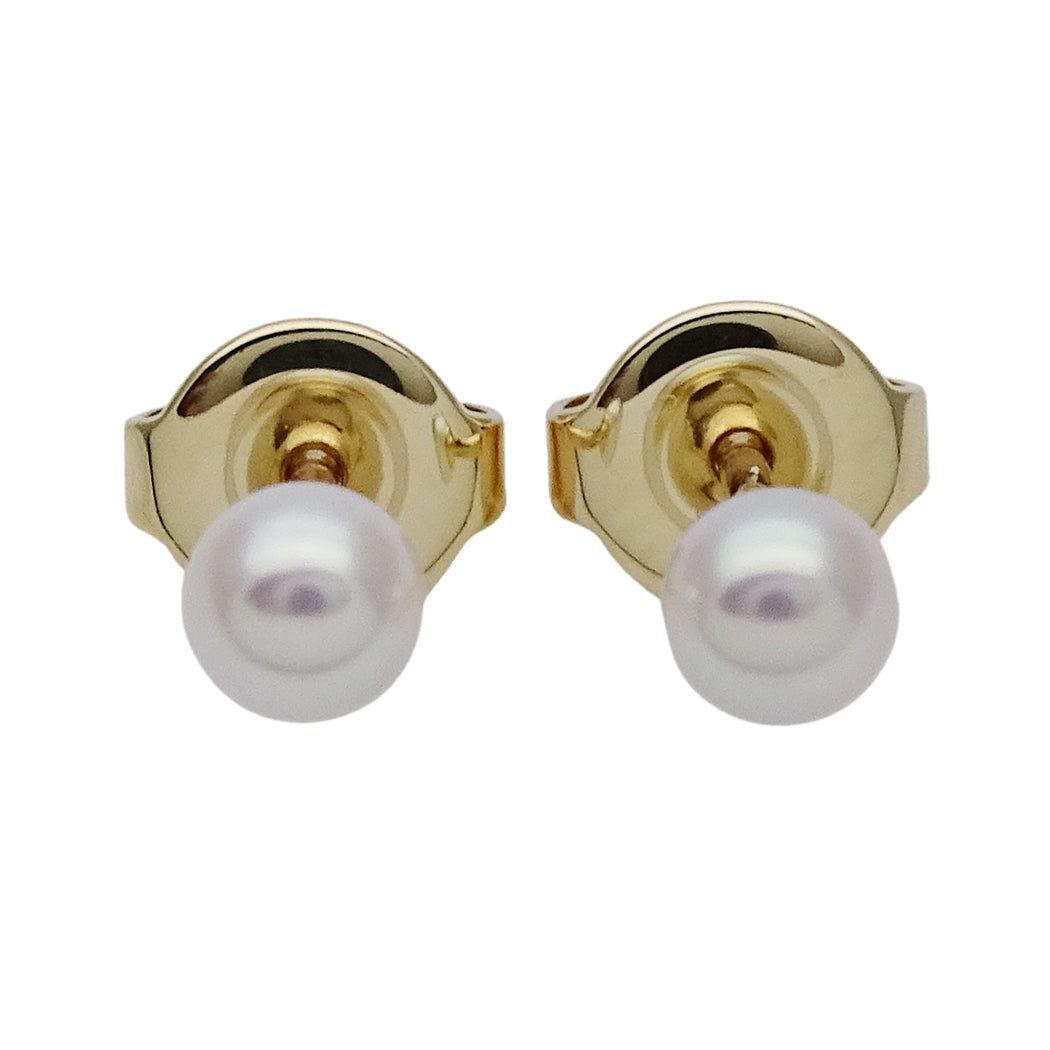 MIKIMOTO ミキモト ピアス K18 パール スタッド レディース 磨き済み【中古】
