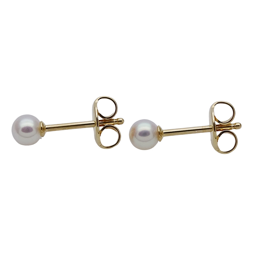 MIKIMOTO ミキモト ピアス K18 パール スタッド レディース 磨き済み【中古】